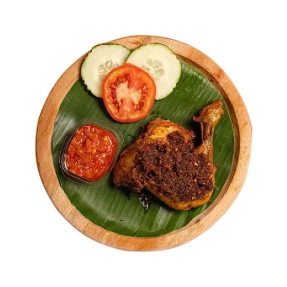 Ayam Bumbu Hitam + Nasi Pulen