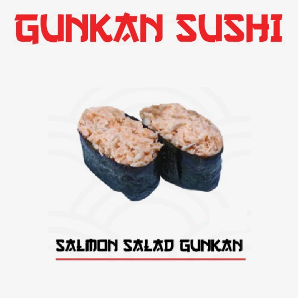 Salmon salad Gunkan