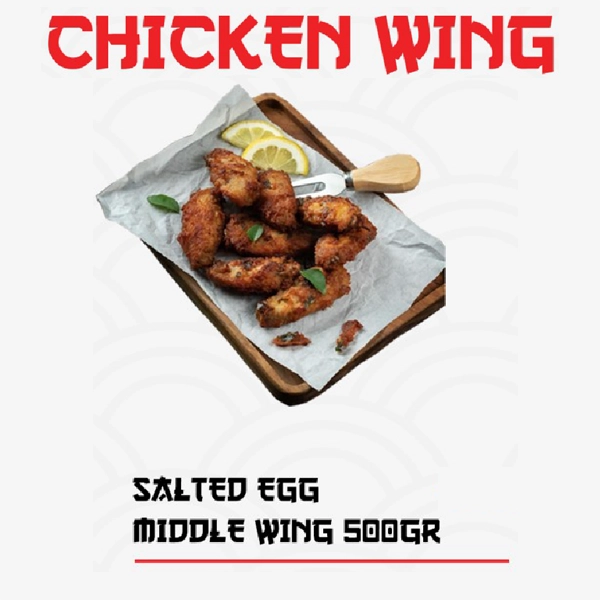 Salted Egg Middle Wing 500gr